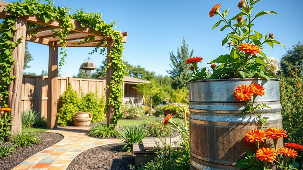 salvaged items for gardening