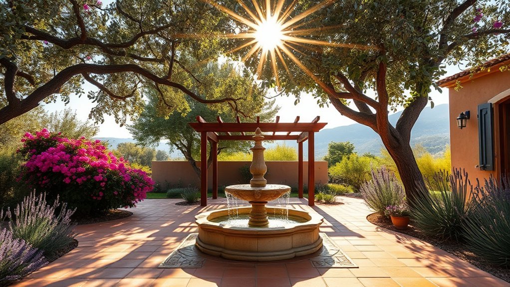 shade and water features