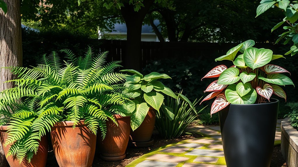 shady container gardening ideas