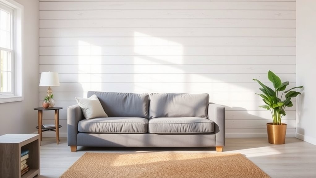 shiplap accent wall installation