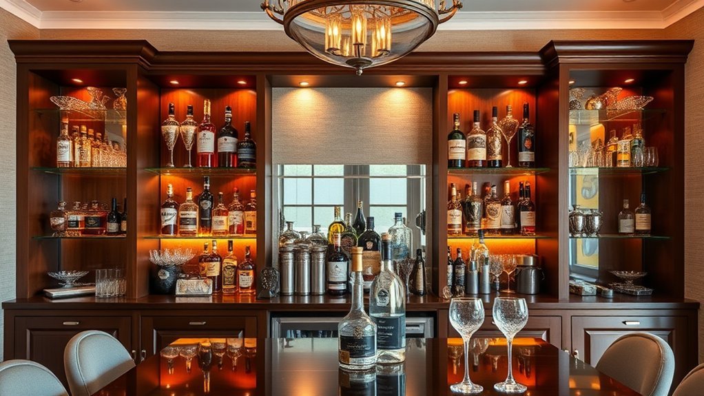 showcase your home bar