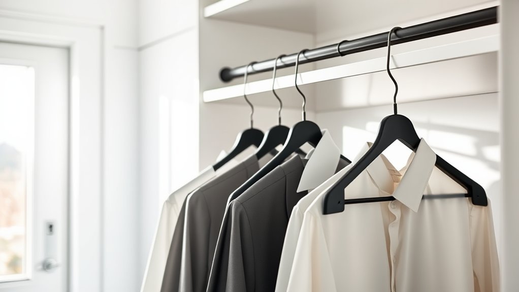 slim velvet hangers optimize space