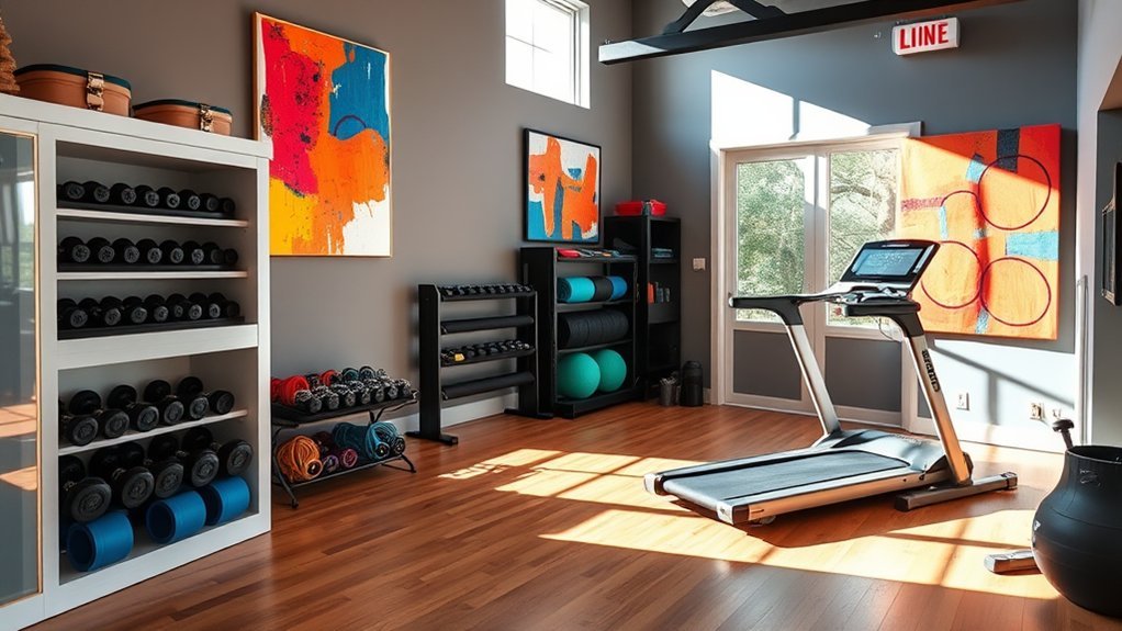 smart storage for home gyms