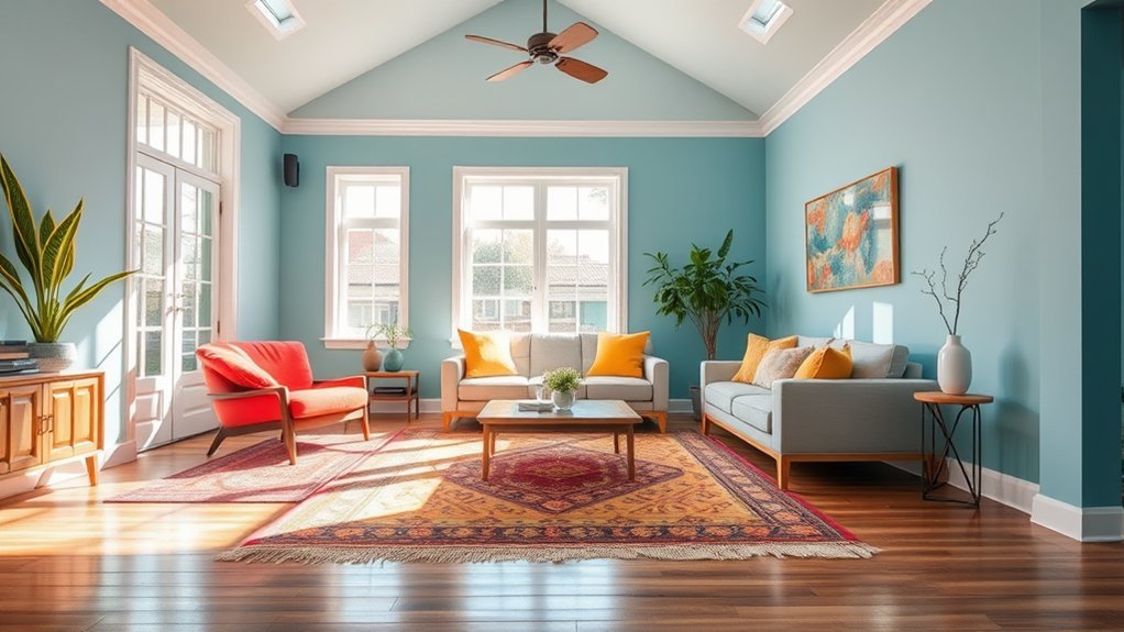 soft blue calming ambiance