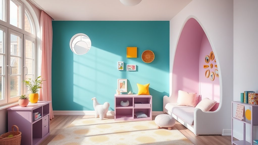 soft pastel colors enhance spaces
