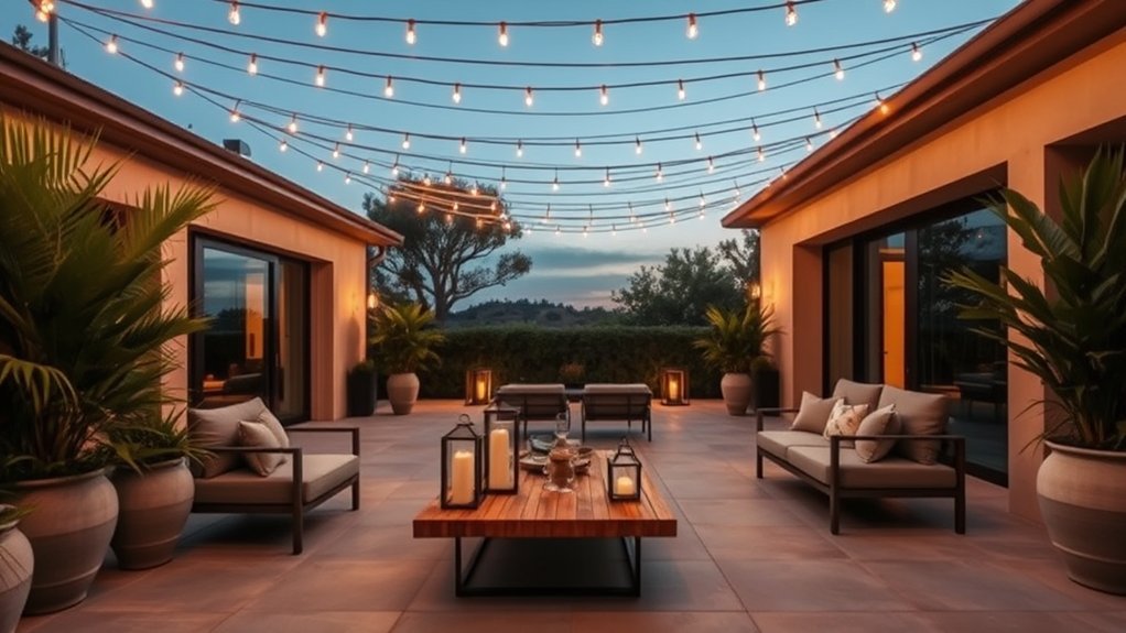 sophisticated layered outdoor lighting