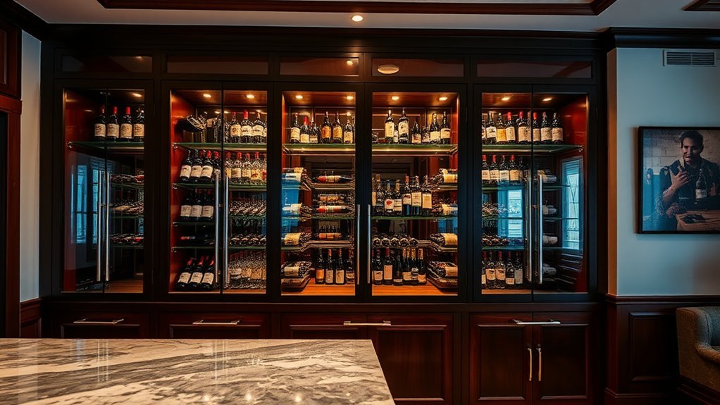 spacious elegance wine cabinets