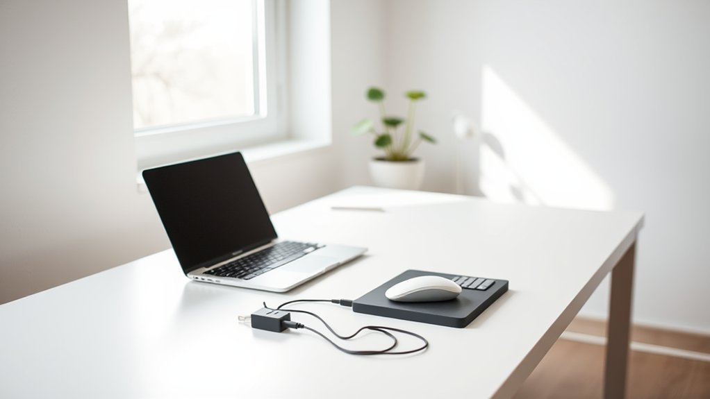 streamlined home office setup