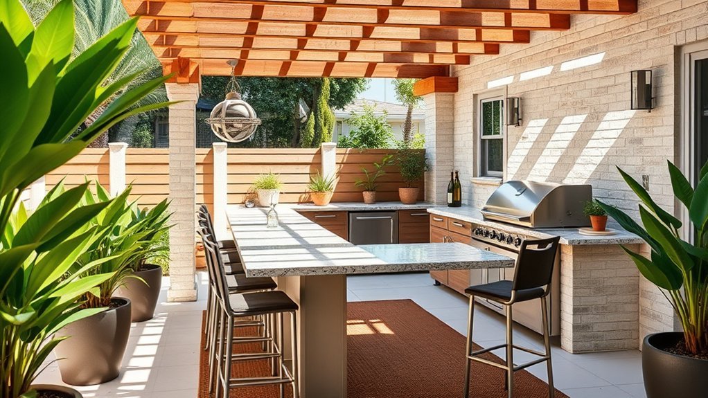 stylish outdoor bar design