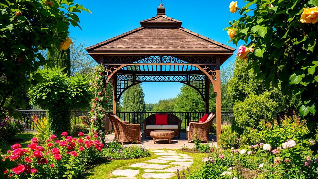 stylish outdoor gazebo setup