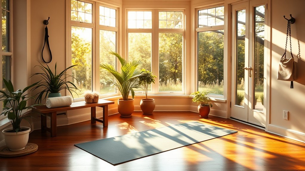 sunroom home gym transformation