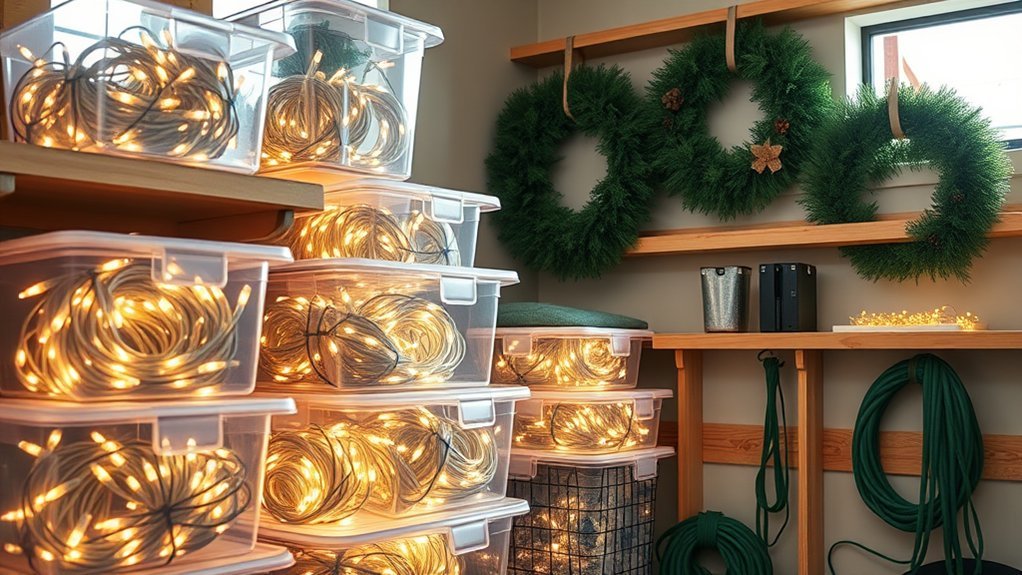 tangle free holiday light storage
