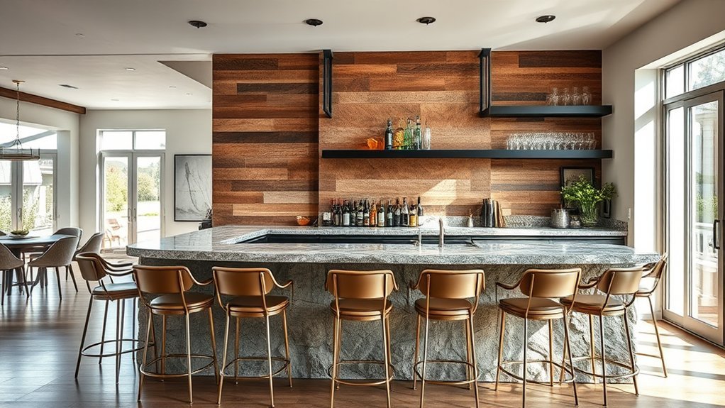 textured surfaces enhance ambiance