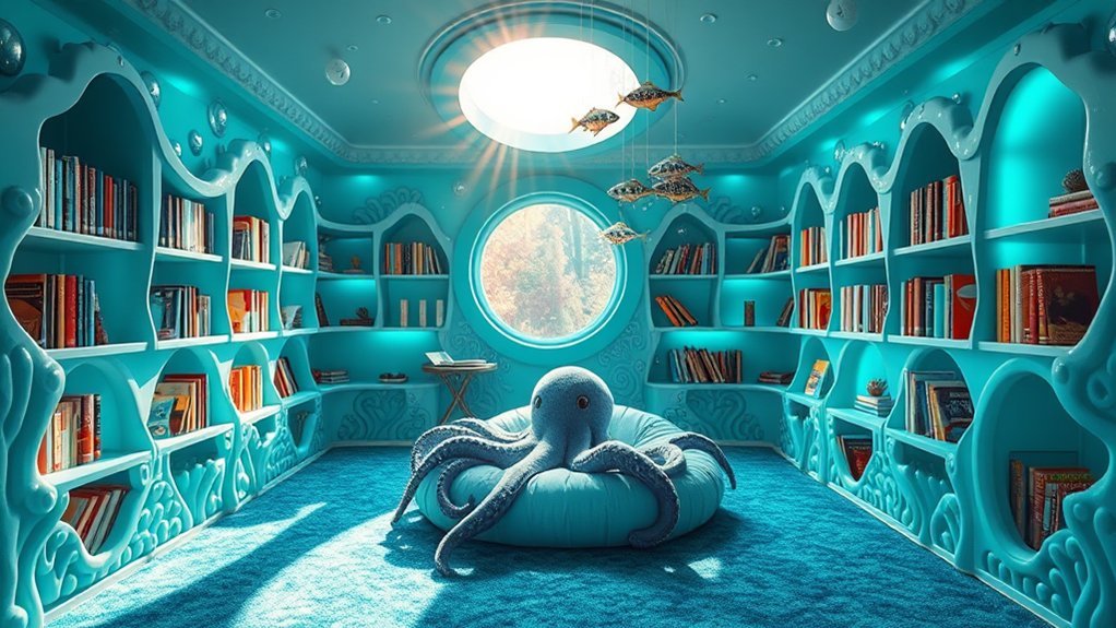 underwater adventure reading nook