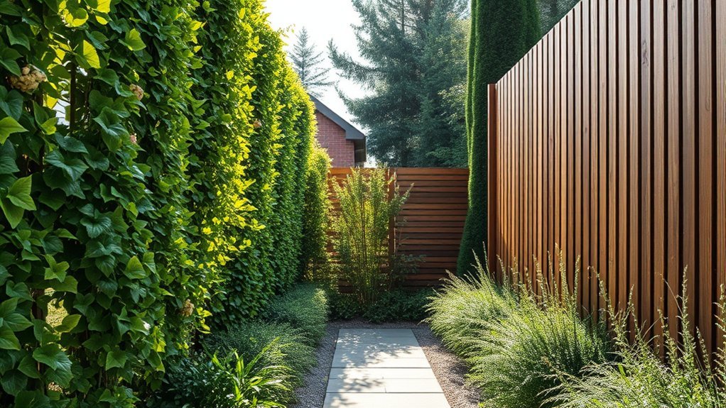vertical elements for privacy