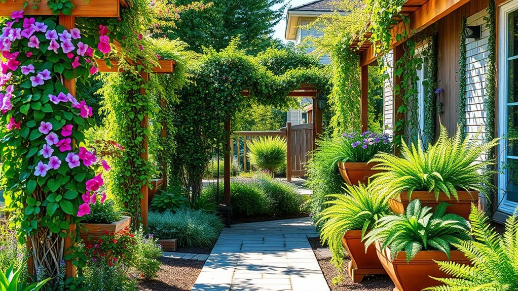 vertical plant display ideas