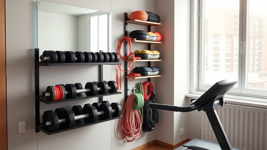 vertical storage for gym