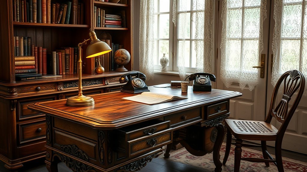 vintage charm in workspace