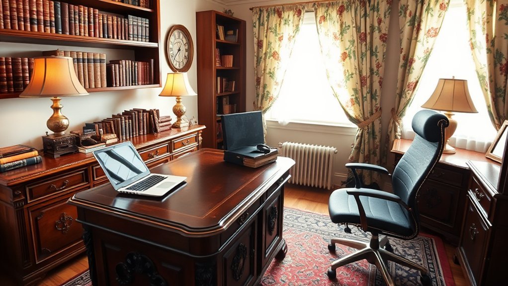 vintage office modern functionality