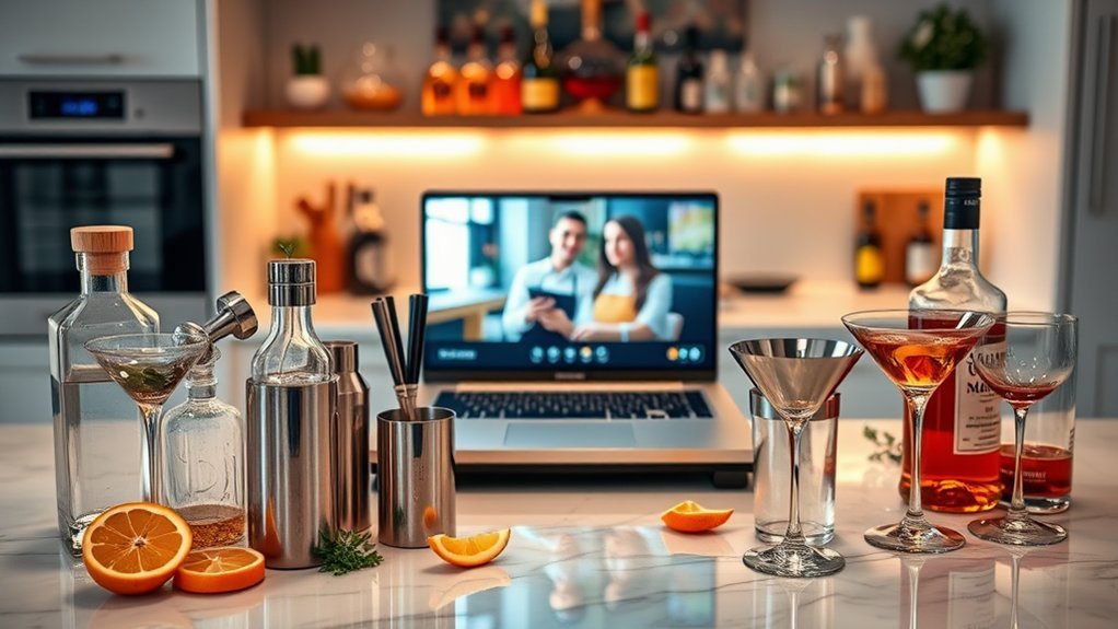 virtual interactive cocktail workshop