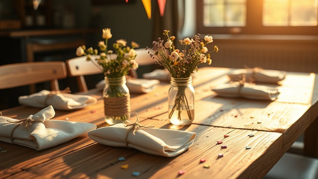 affordable rustic twine settings