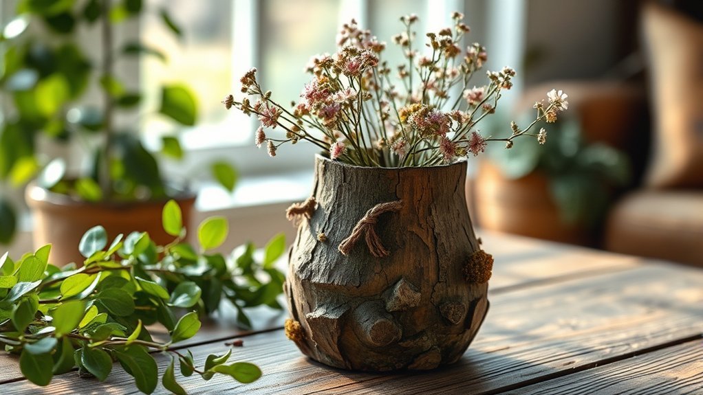 bark vase diy project