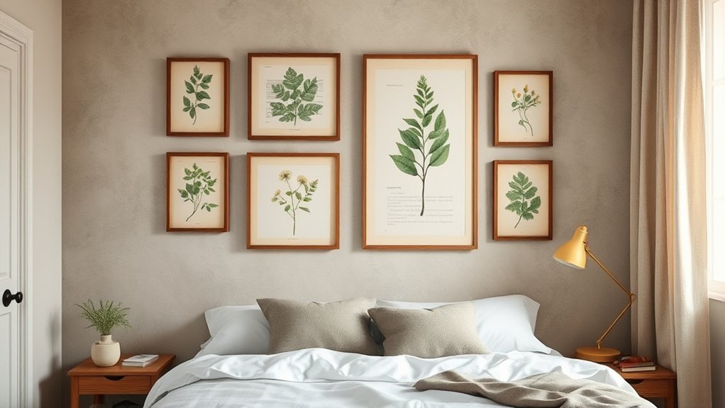 botanical art on pages