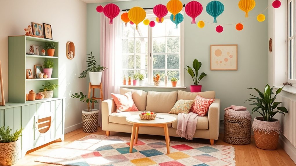 brighten spaces with playful colors