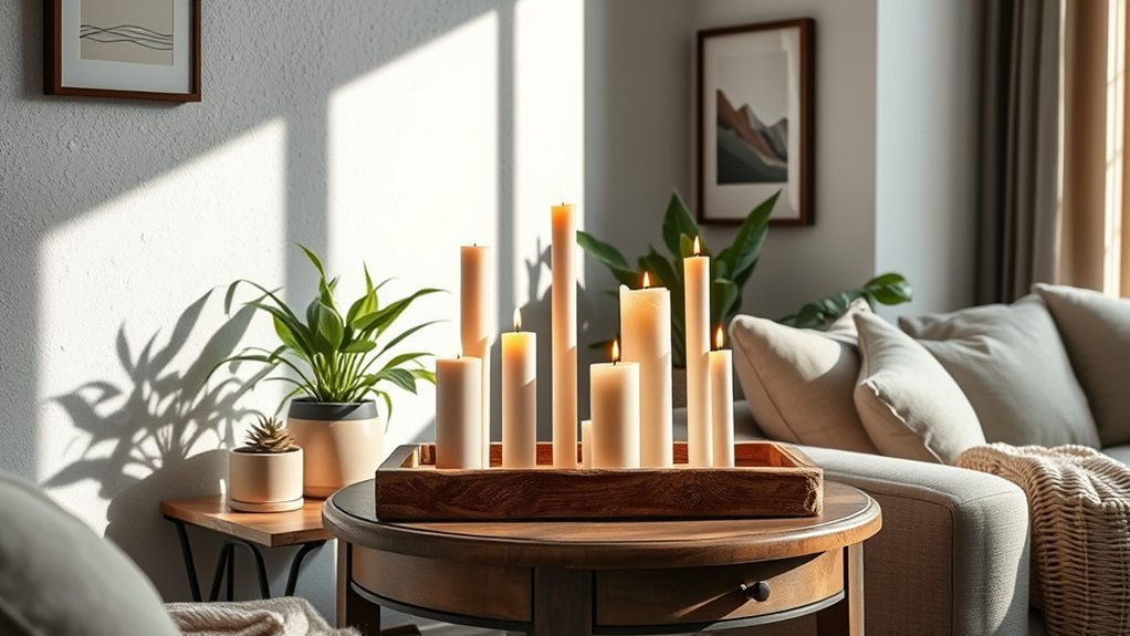 candle arrangement for ambiance