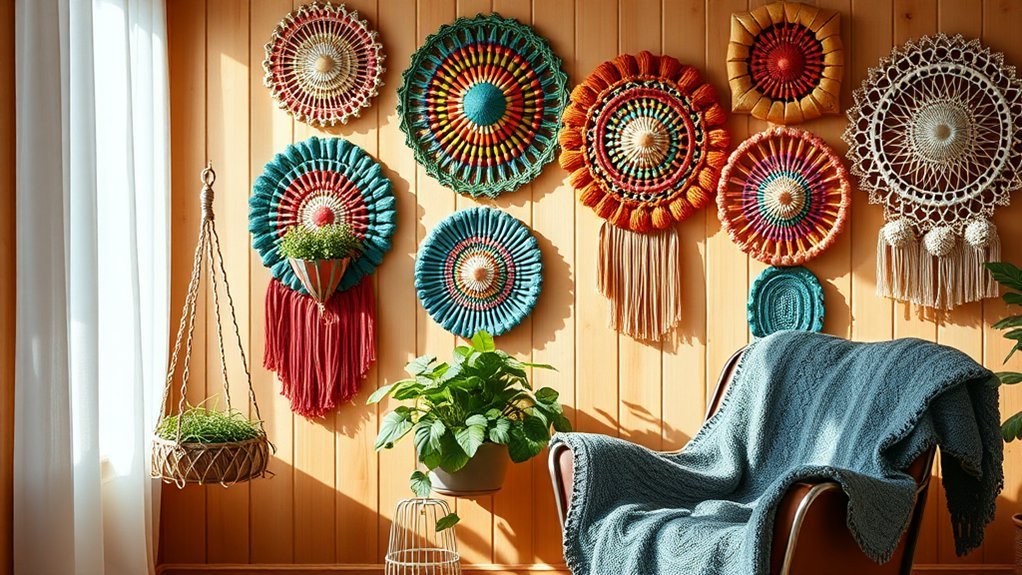 colorful woven wall art