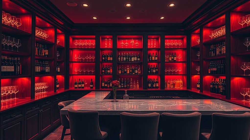 cozy ambient wine lighting