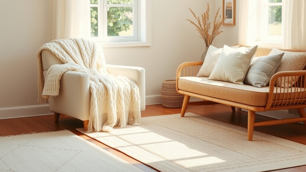 cozy textiles enhance inviting spaces