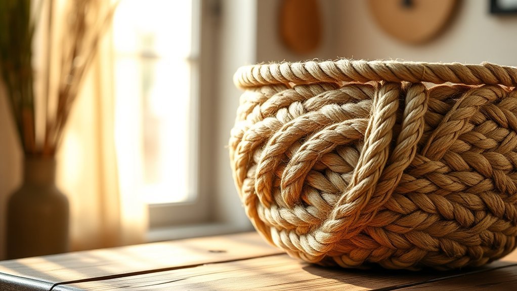 craft handmade rope basket