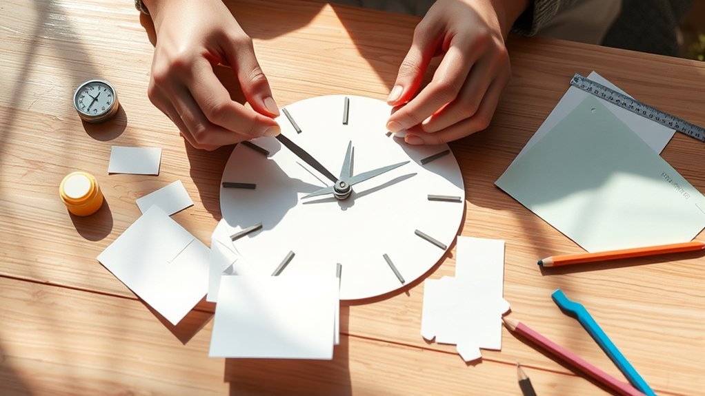 crafting a stylish paper clock