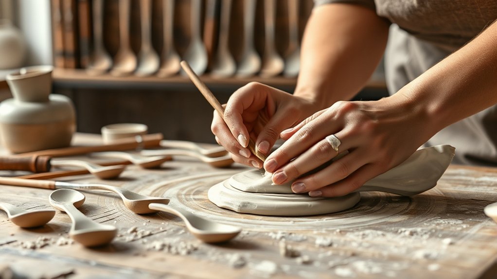 crafting personalized ceramic spoons