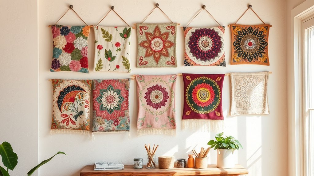 creative fabric wall art
