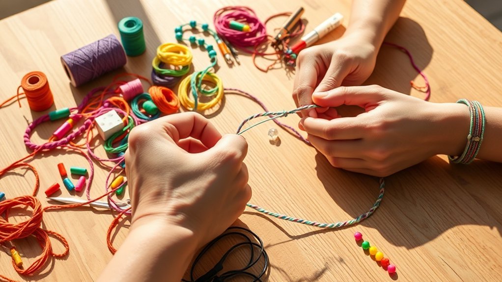 creative knotted friendship bracelets