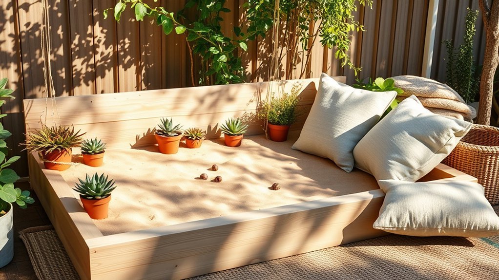 creative outdoor sandbox design