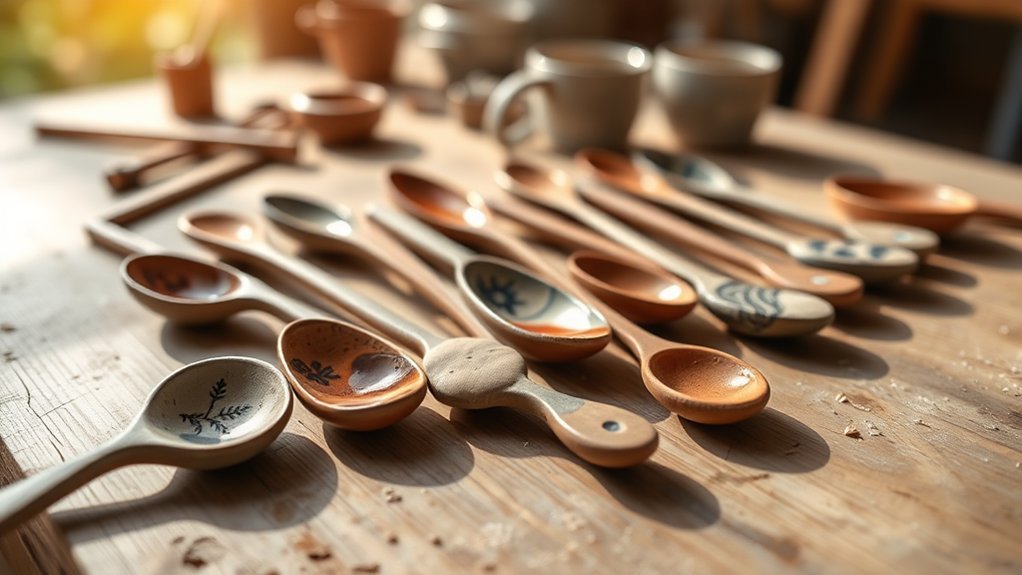 custom ceramic spoon crafting