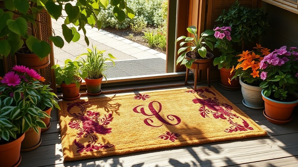 custom painted entry mat