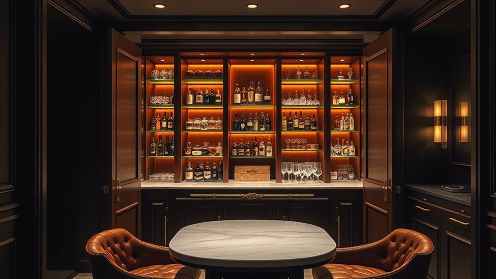 discreet pocket door bar