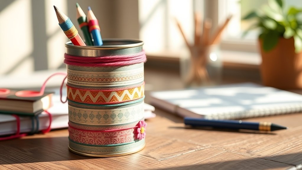 diy recycled can holder