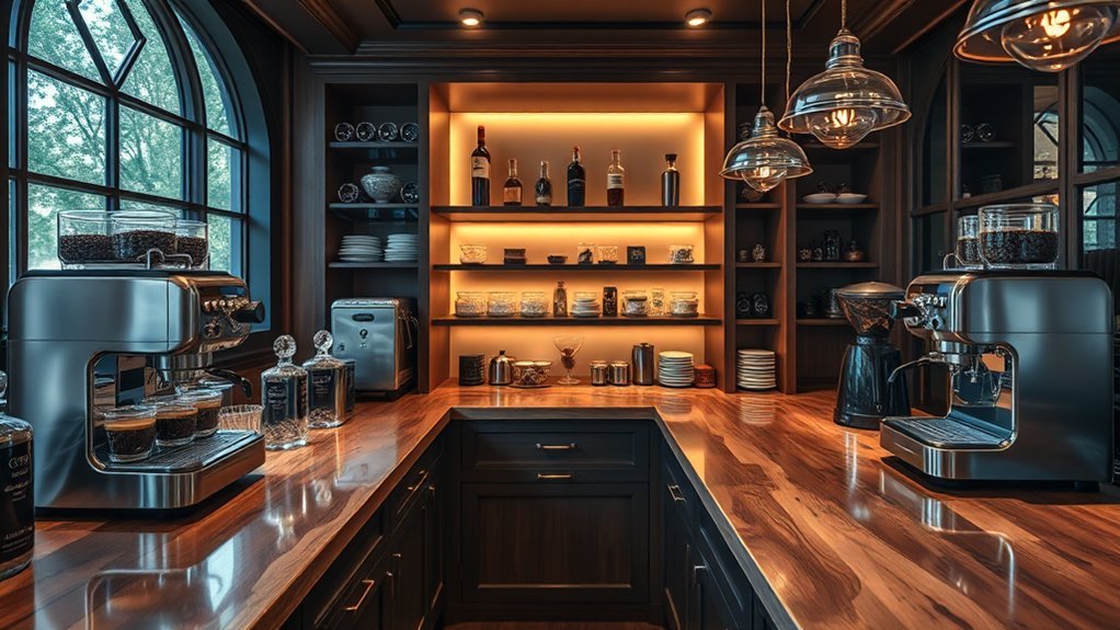 ergonomic zoned coffee station