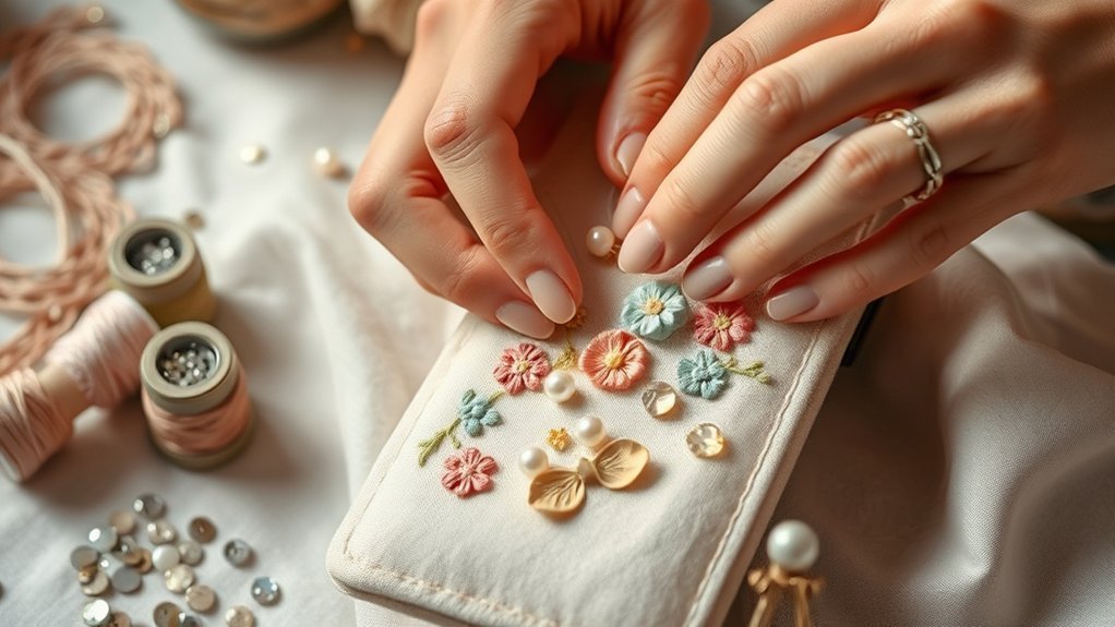 fabric phone case embellishments