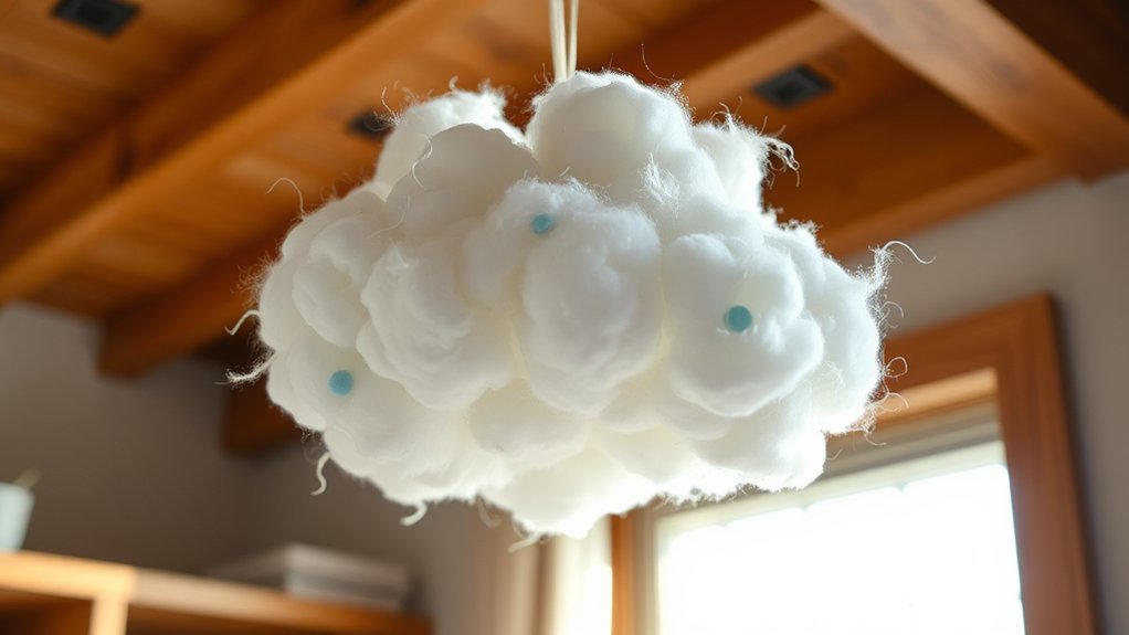 fluffy led hanging cloud