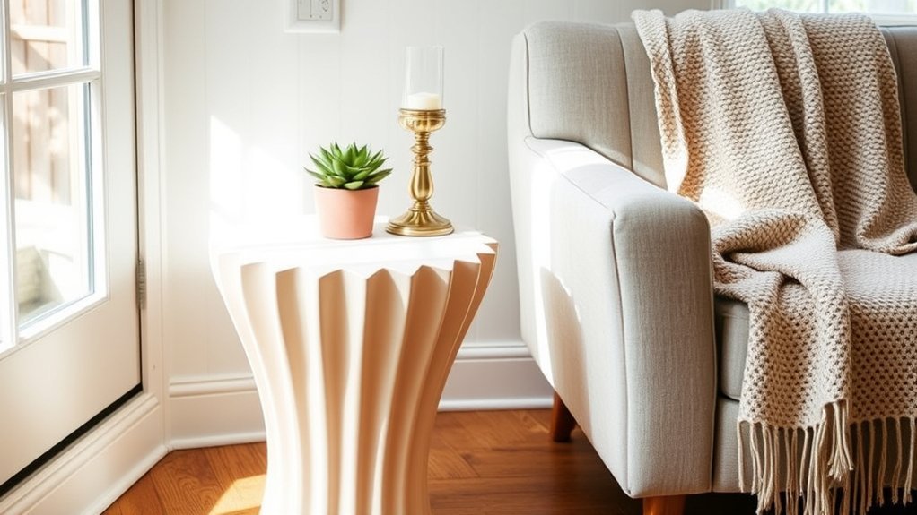 fluted side table diy