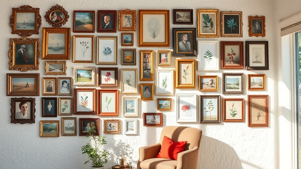 frame filled accent wall creation