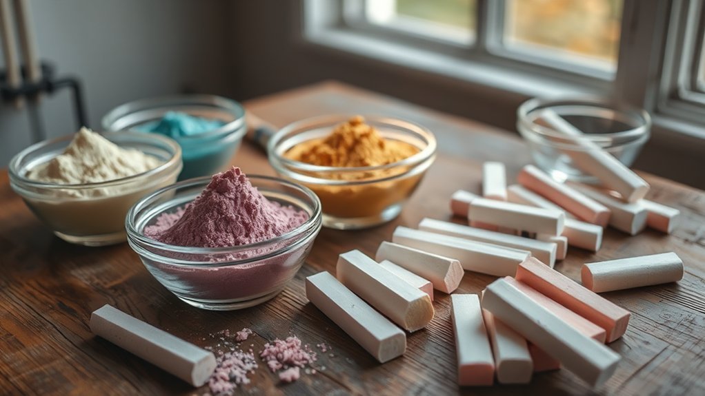 fun colorful homemade chalk