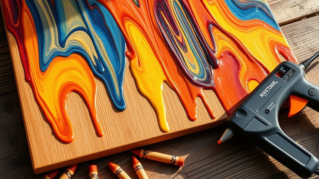 melted crayon art ideas