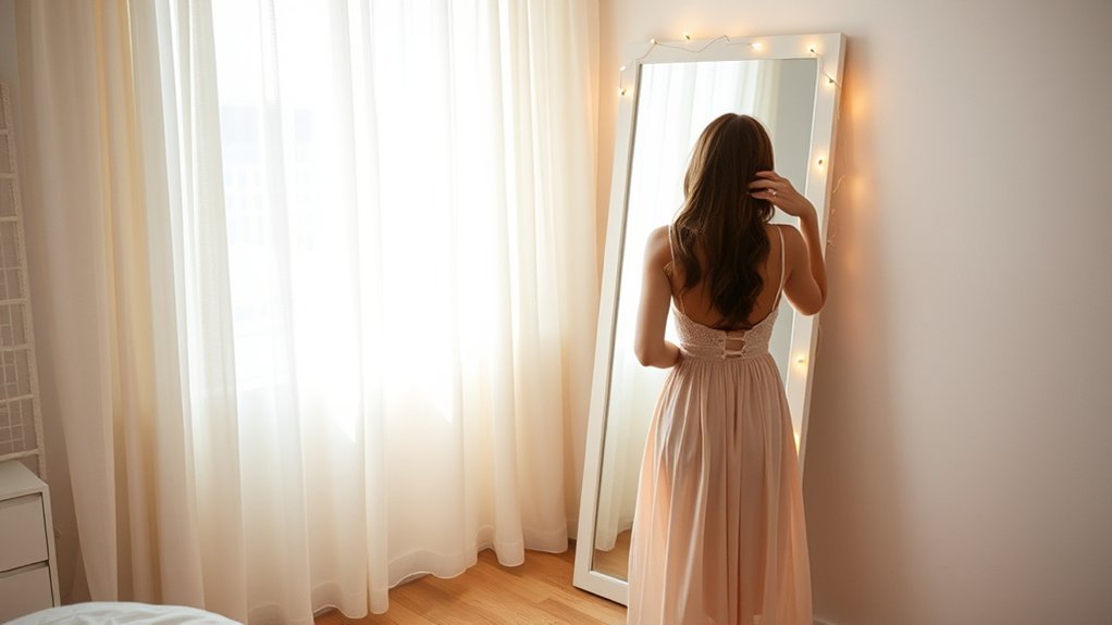 mirror practice for posing